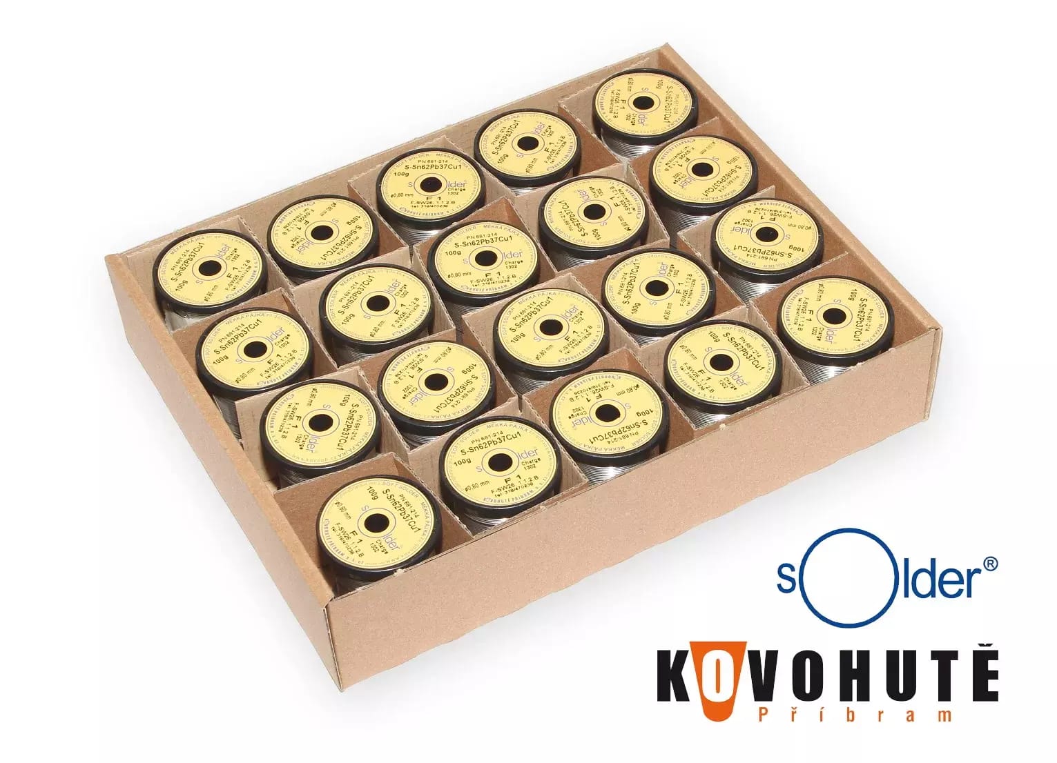 Olovnatá trubičková spájka S-Sn62Pb37Cu1 priemer 0,8 mm – 2