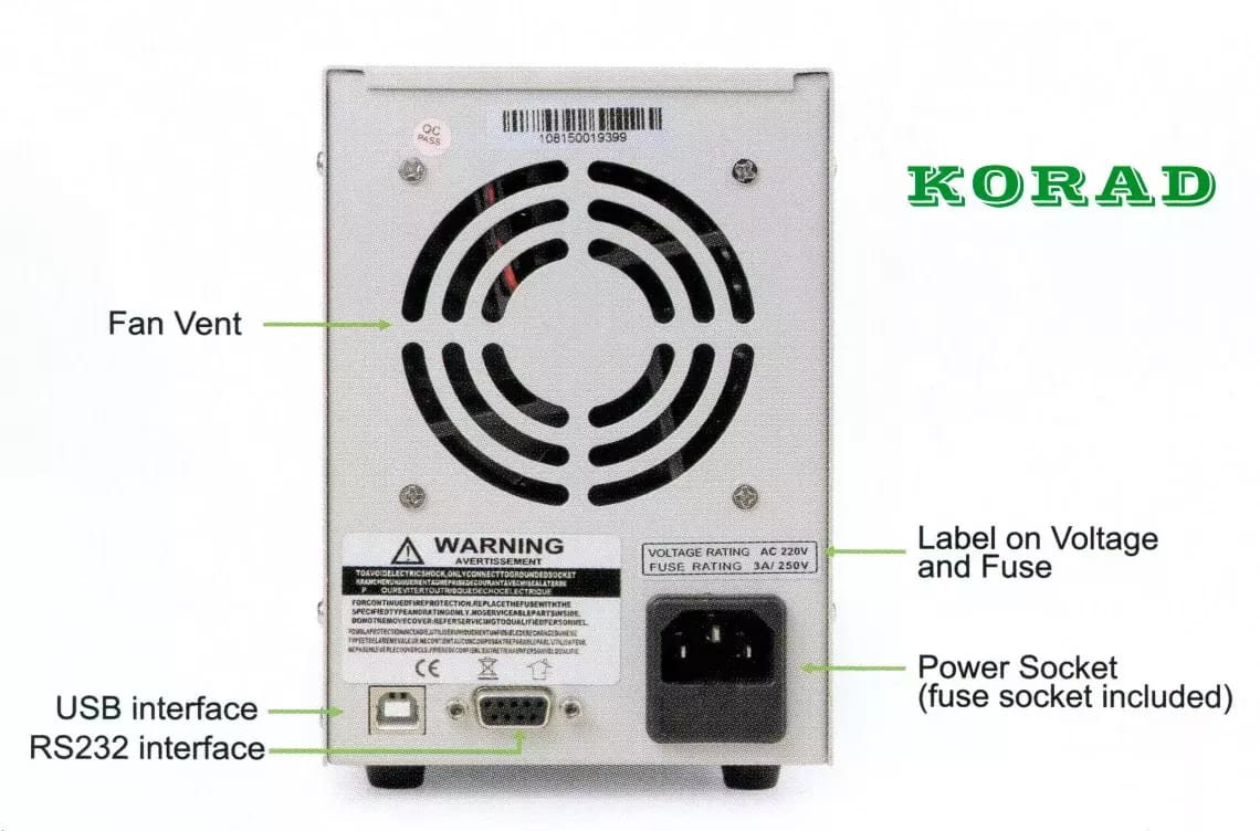 Laboratórny zdroj Korad KA3003P s pripojením k PC – 2