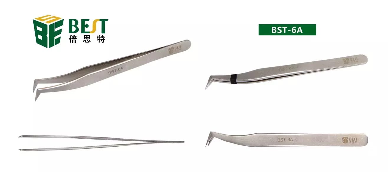 Pinzeta nerezová antimagnetická na zapájené súčiastky BEST BST-6A – 2