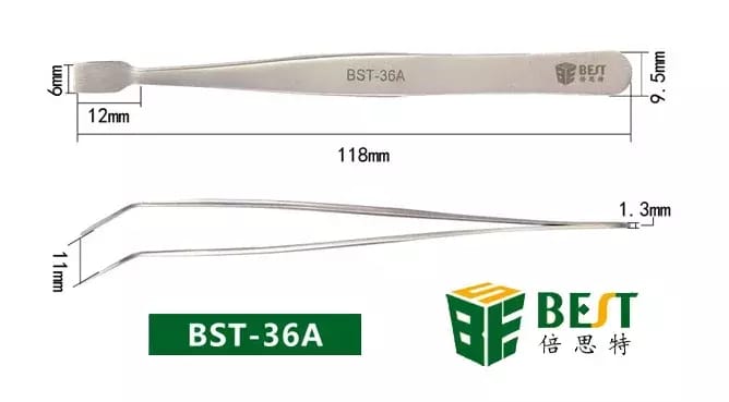 Pinzeta nerezová antimagnetická na sučiastky BEST BST-36A – 2