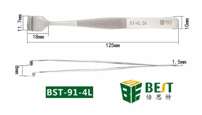 Pinzeta nerezová na doštičky a plátky BEST BST-91-4L – 2