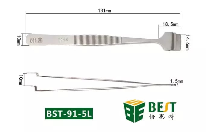 Pinzeta nerezová na doštičky a plátky BEST BST-91-5L – 2