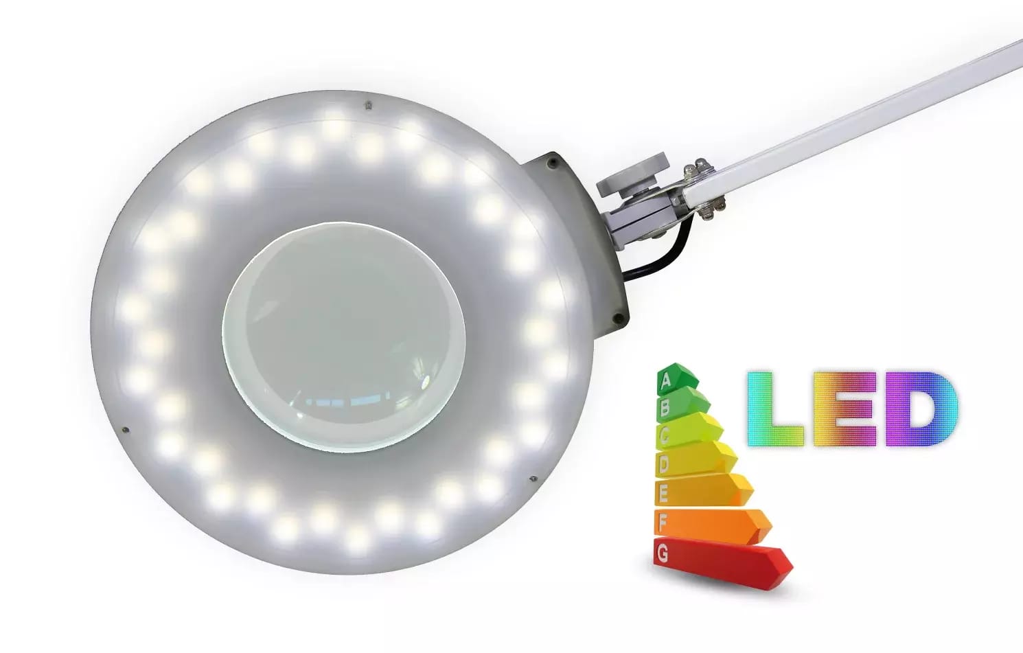 Stolná lupa s LED osvetlením T86-E zväčšenie 8 dioptrií – 2