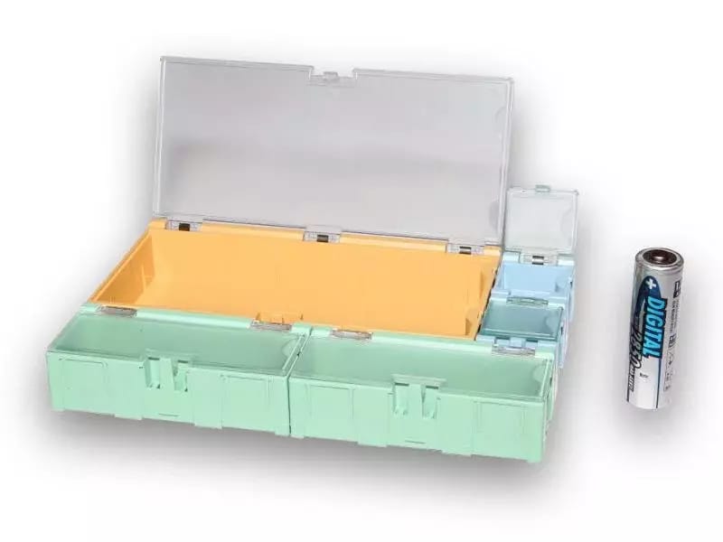 Miniatúrne plastové zásuvky na SMD súčiastky B4 - modré – 2