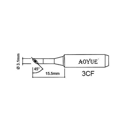 Spájkovací hrot minivlna Aoyue 3CM – 2