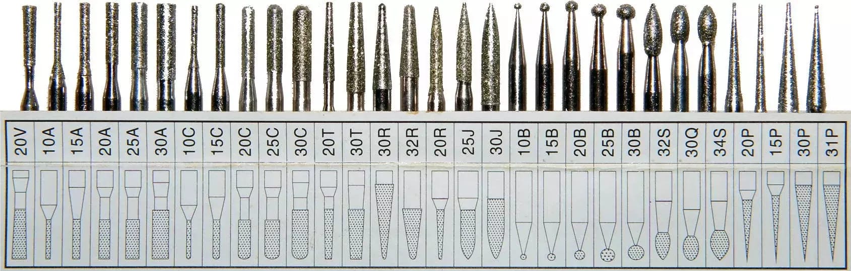 Sada diamantových fréz 30ks – 2