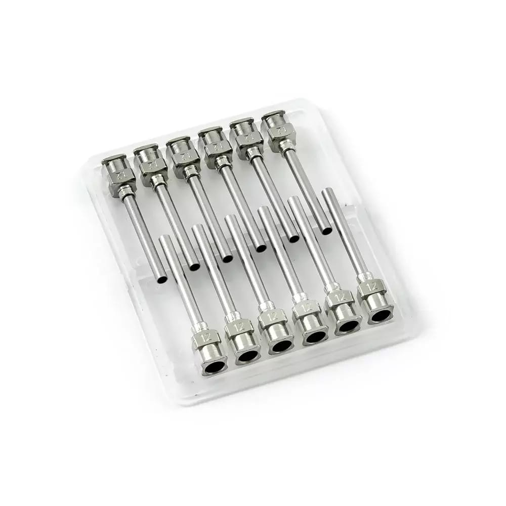 Nerezové dávkovacie ihly 12G 1" set 12ks