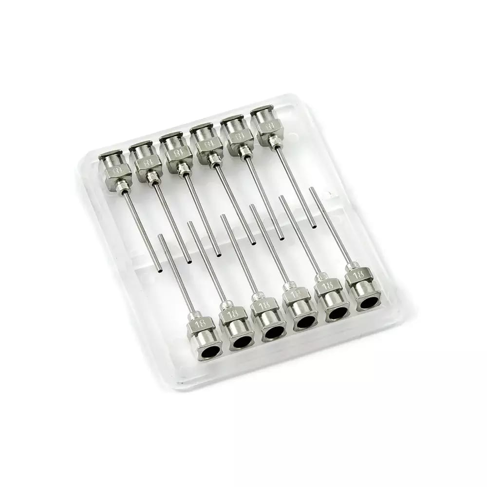 Nerezové dávkovacie ihly 18G 1" set 12ks