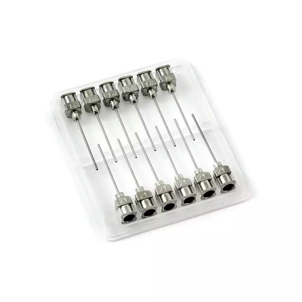 Nerezové dávkovacie ihly 21G 1" set 12ks