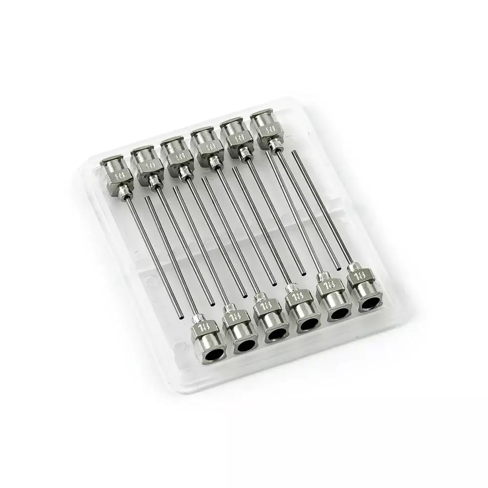 Nerezové dávkovacie ihly 18G 1,5" set 12ks