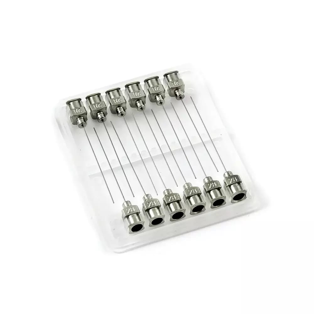 Nerezové dávkovacie ihly 28G 1,5" set 12ks
