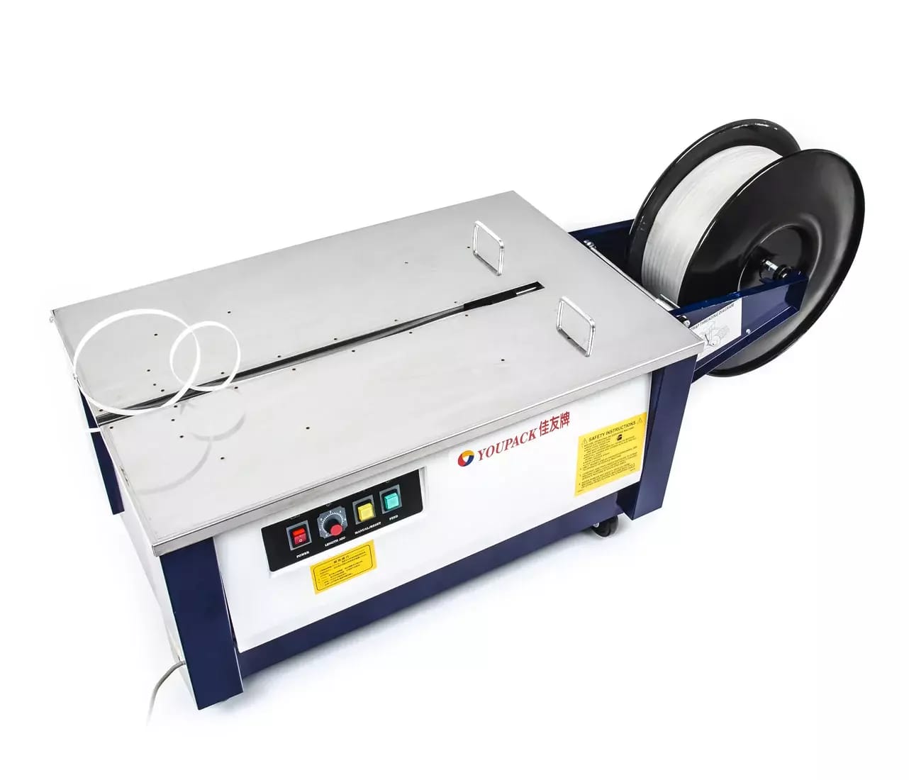 Páskovací stroj YouPack KZBD na PP pásky, poloautomatický, znížený – 2