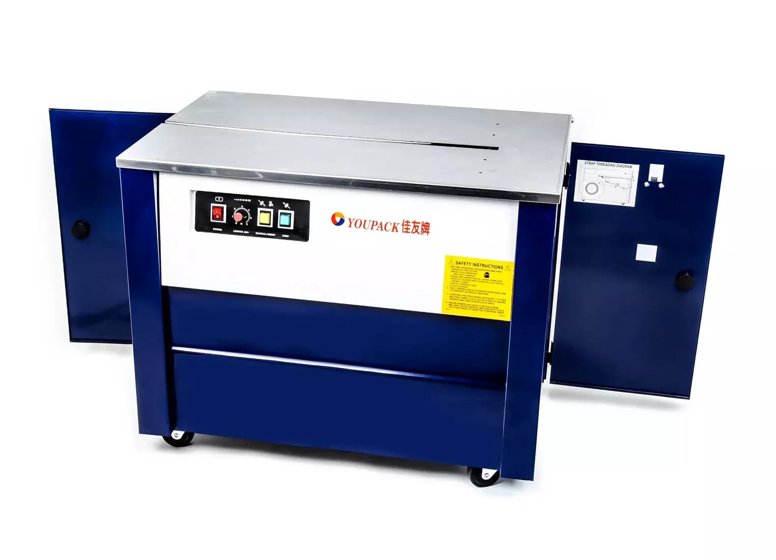 Poloautomatický páskovací stroj na plastové PP pásky YouPack KZB – 2