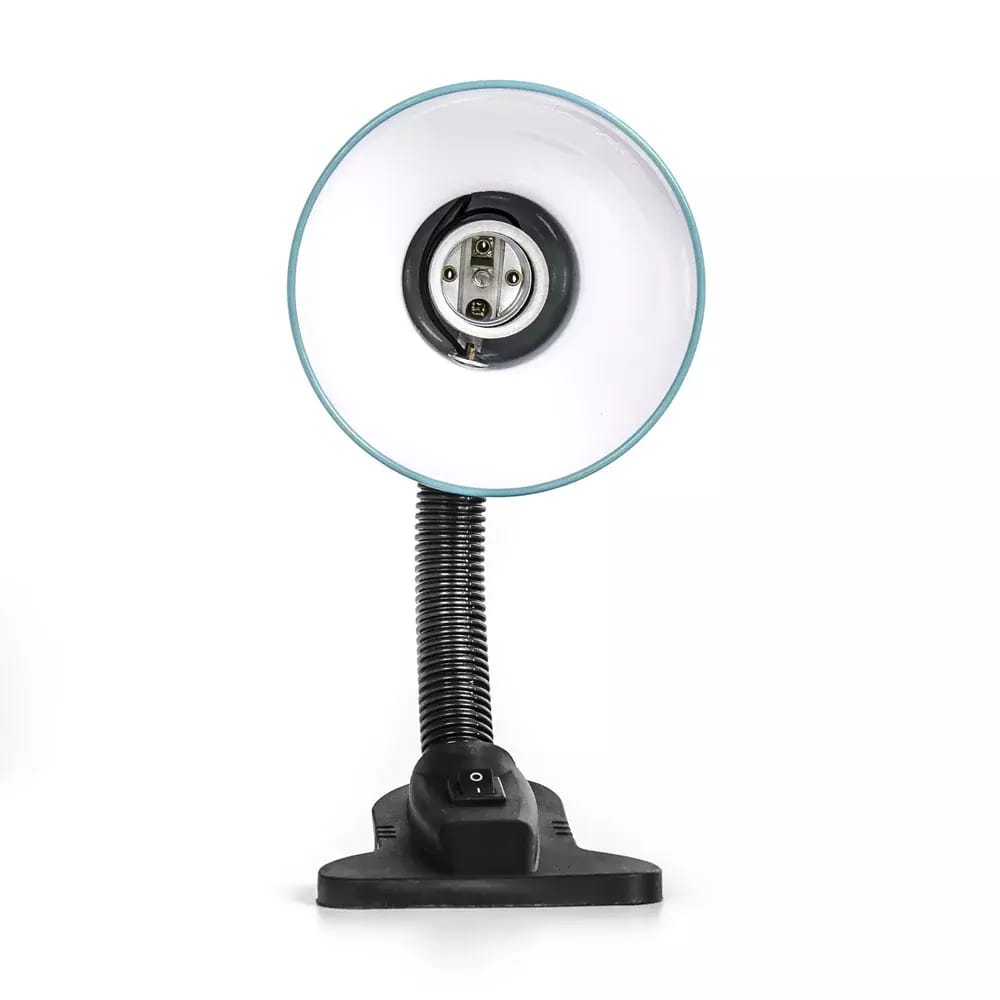 Flexibilná stolová lampa s klipom pre žiarovky E27 sivomodrá – 2