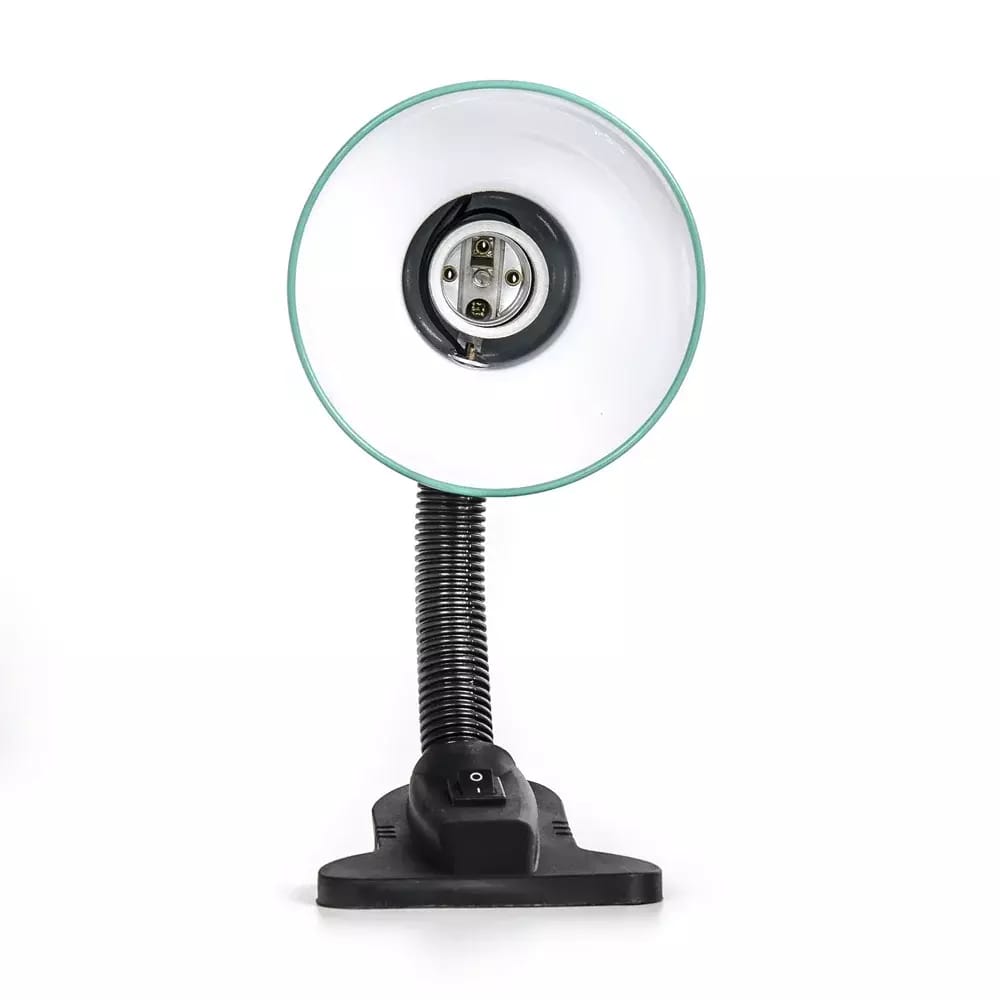Flexibilná stolová lampa s klipom pre žiarovky E27 tyrkysovo zelená – 2
