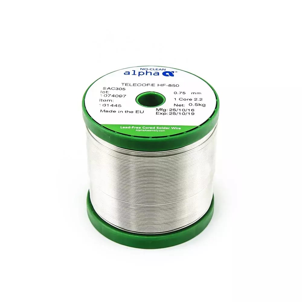 Bezolovnatý cín Alpha Telecore HF-850 2,2% SAC305 500g 0.75mm