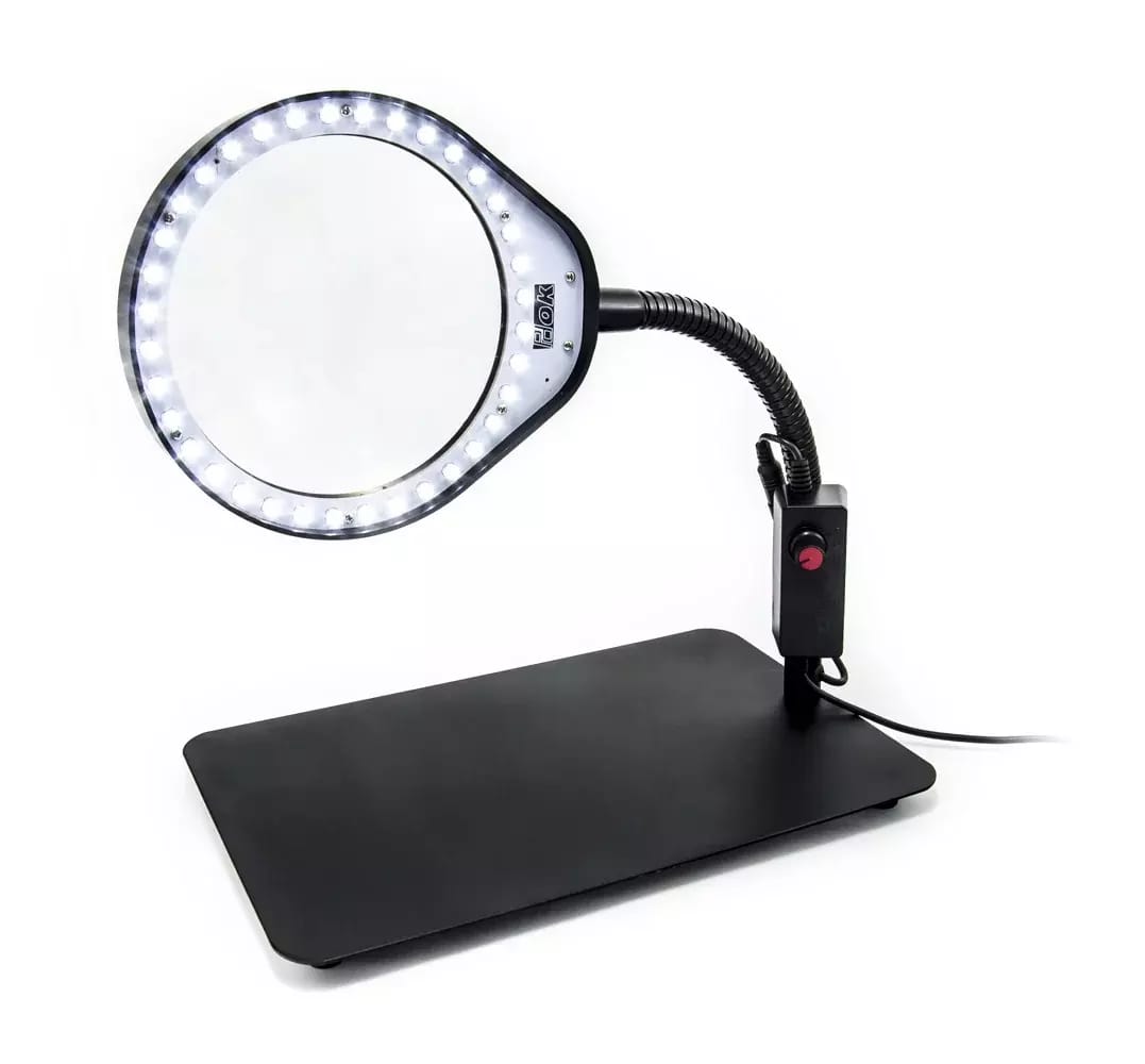 Servisná LED lampa s lupou PDOK PD-032C čierna 8D 3x zoom – 2