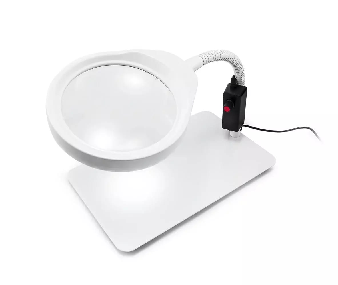 Servisná LED lampa s lupou PDOK PD-032C biela 8D 3x zoom