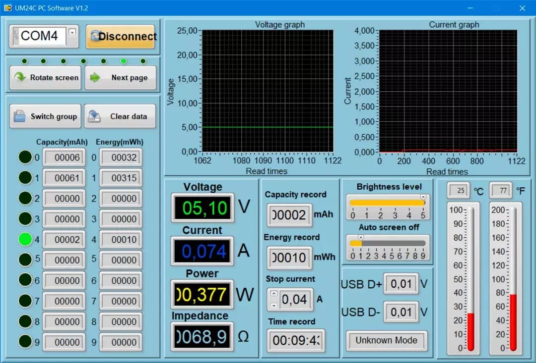 Profesionálny USB multimeter s farebným LCD displejom, PC softvérom, bluetooth – 2