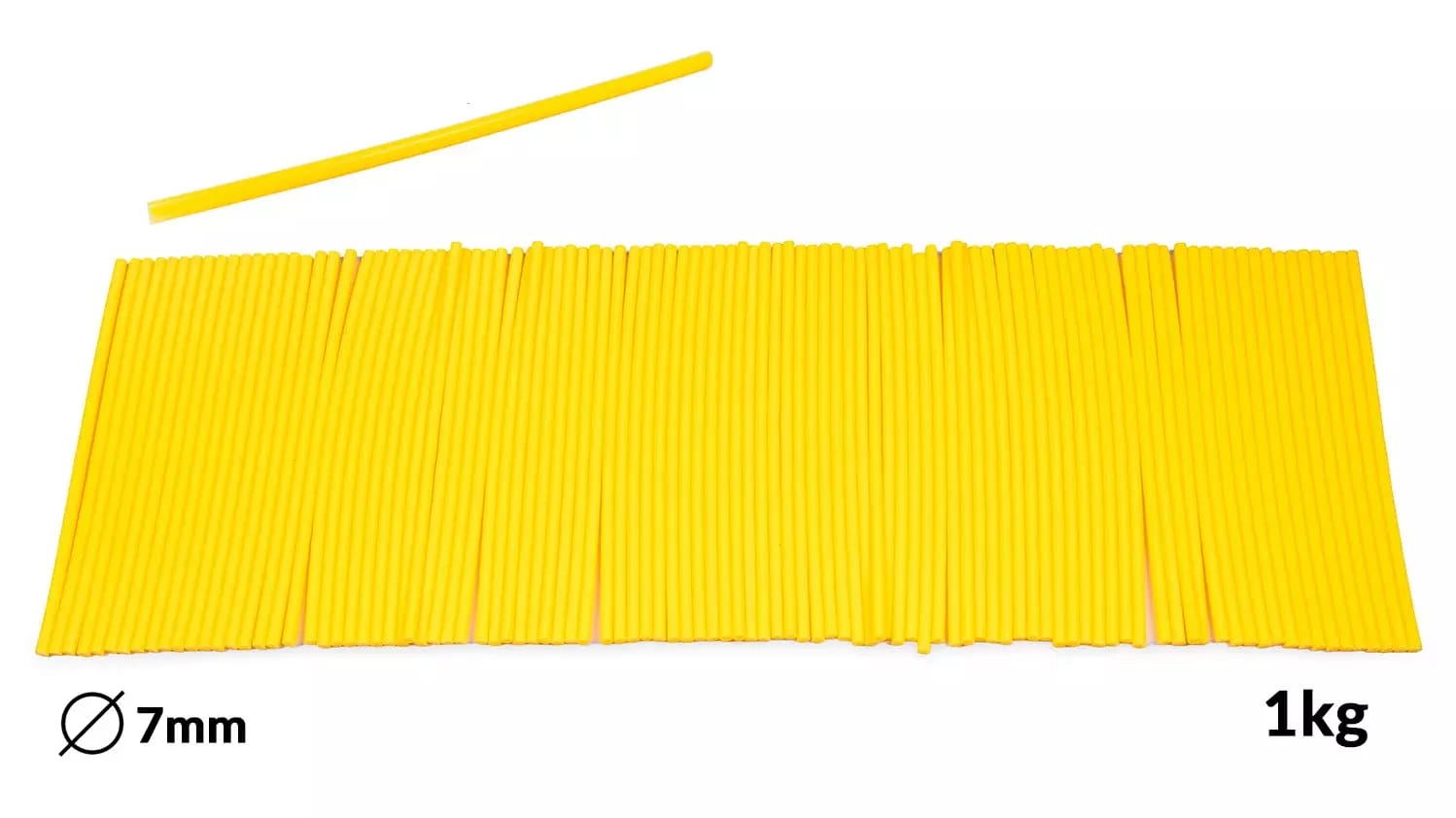 Náplne tavné žlté do lepiacej pištole priemer 7mm 1kg