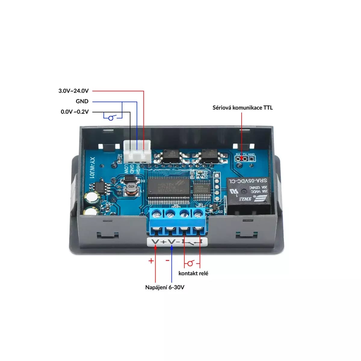 Programovateľné časové relé XY-WJ01 125V/5A – 2
