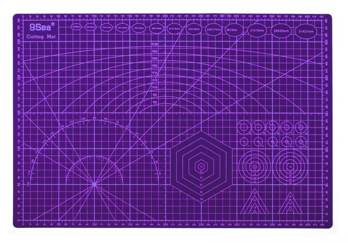 Pracovná podložka na rezanie obojstranná A3 fialová 45x30cm – 2