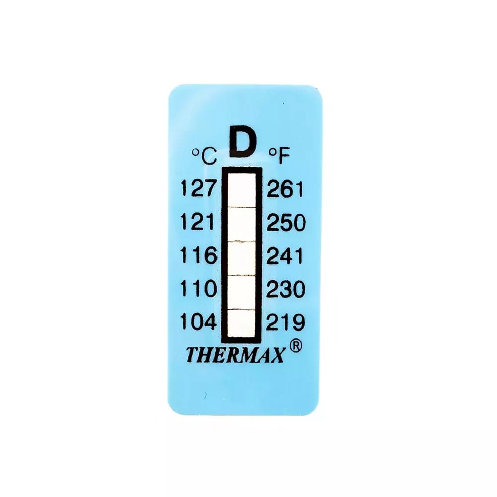 Samolepiaci teplomer/indikátorový pásik nevratný 104-127 °C – 2