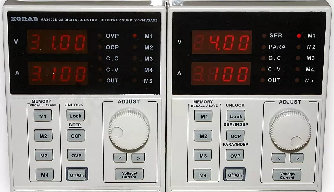 Precízny programovateľný dvojitý zdroj 2x30V / 3A, 60V / 3A, 30V / 6A typ KA3003D-2S – 2