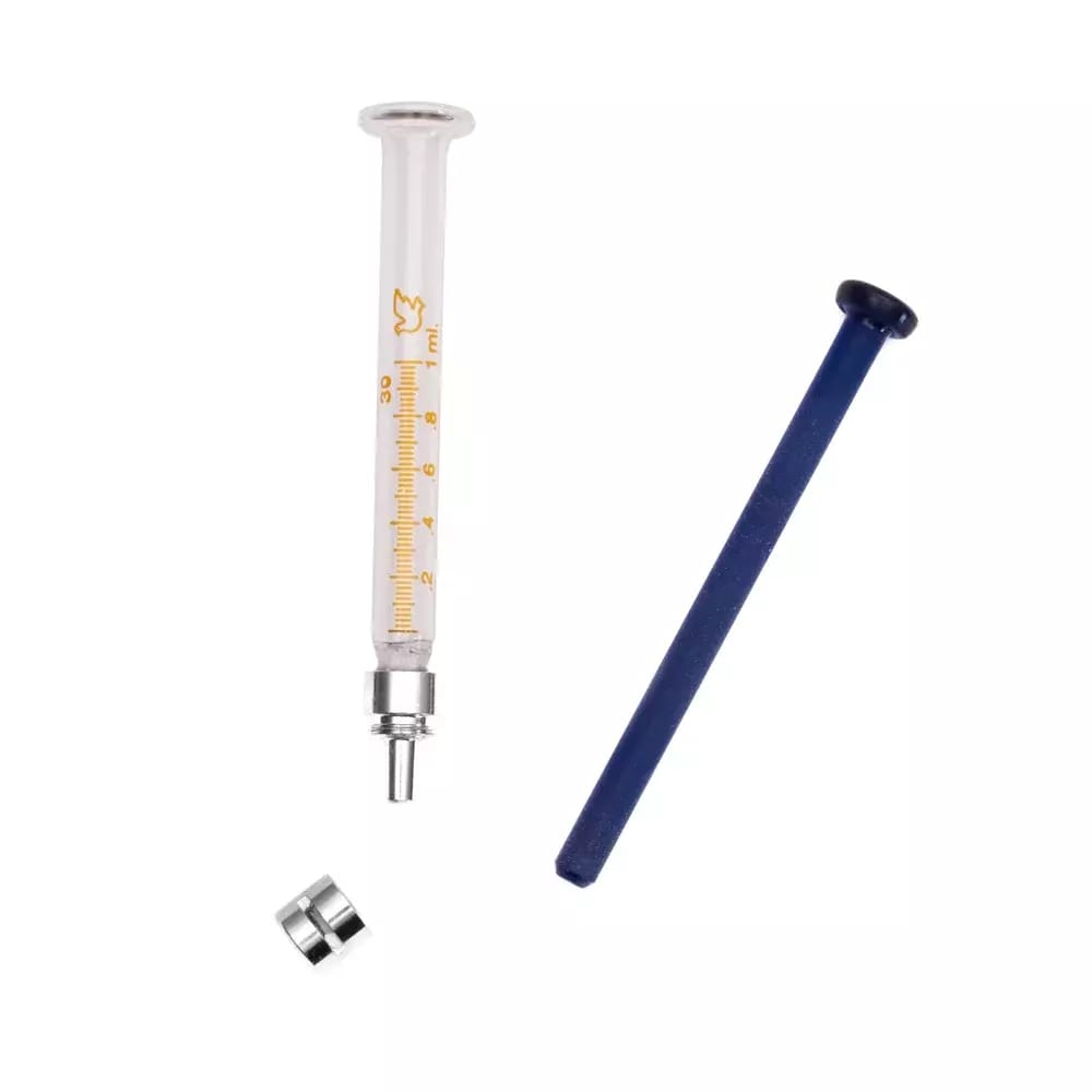Ručná piestová striekačka s celoskleneným uzáverom Luer-Lock 1 ml – 2