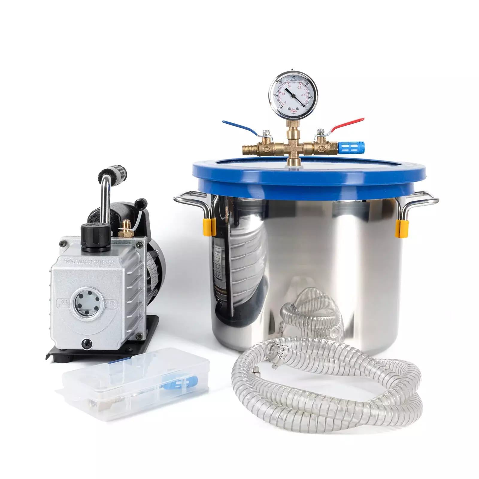 Vákuová komora 8 l s olejovým čerpadlom 230V/50Hz – 2
