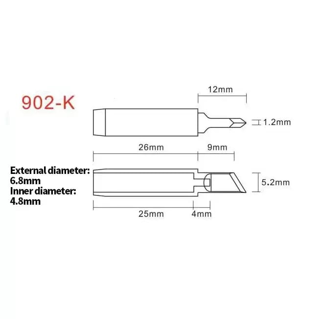 Spájkovací hrot série K 902 pre stanice YIHUA – 2