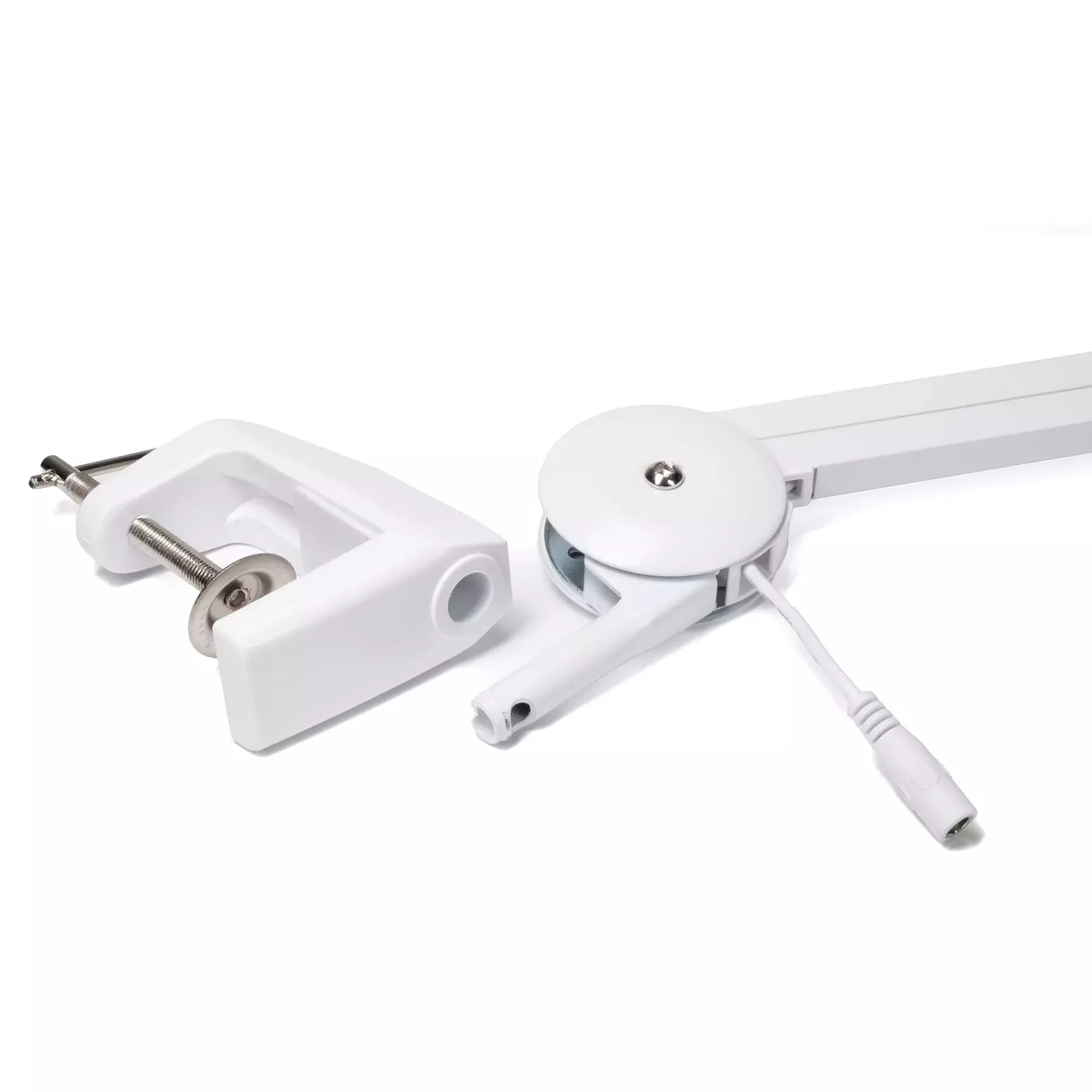 Biela stolová lampa IB-127 so 127 mm zväčšovacím sklom a LED podsvietením – 2