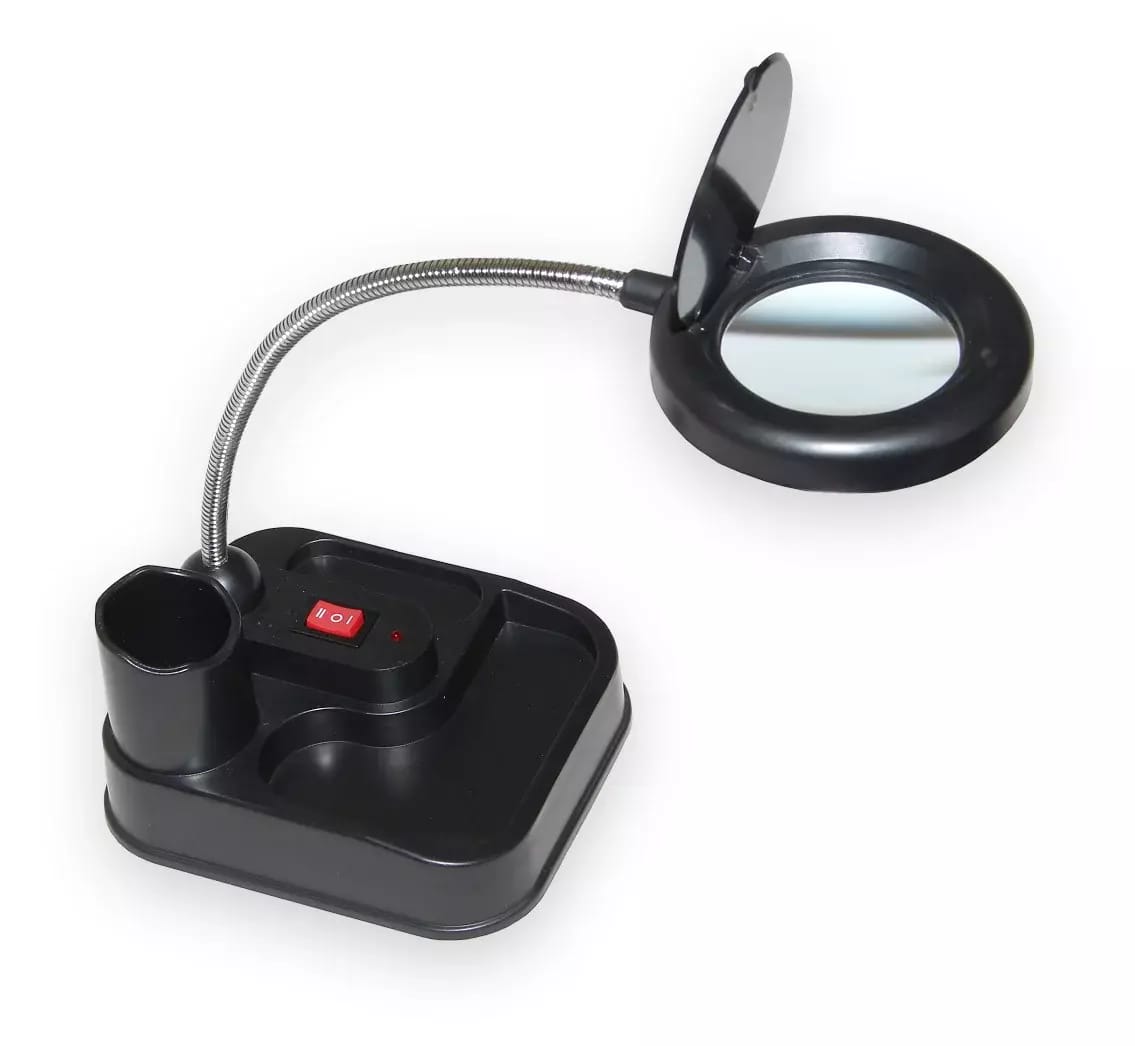 Stolná lampa s lupou BEST 308 dual-power