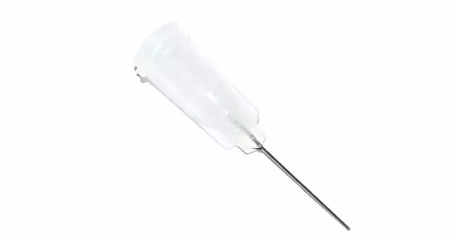 Lepené dávkovacie ihly s nerezovou kanylou 25,4mm číra 27G 1ks