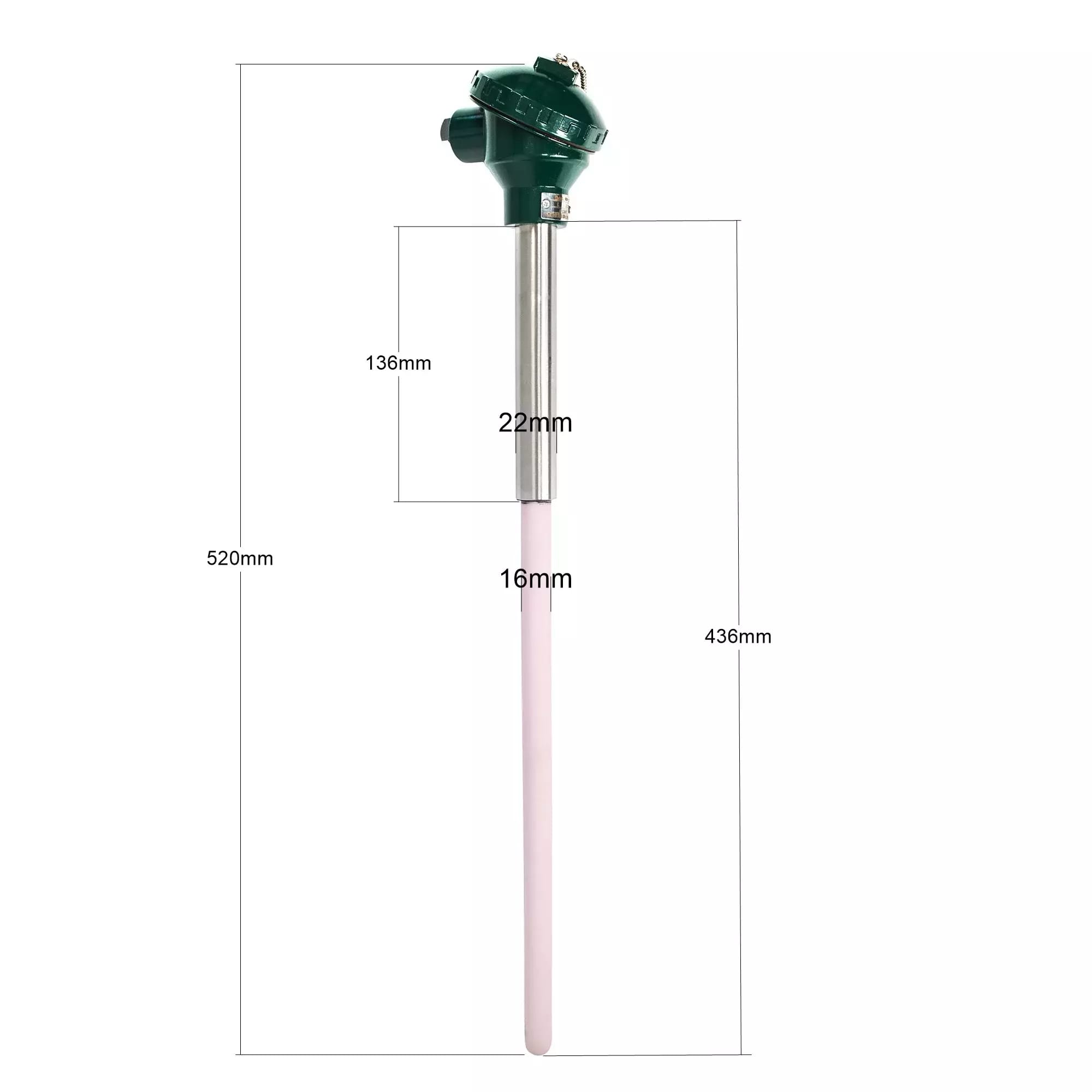 teplotná sonda WRN-122 (0-1300 °C) pre priemyselné a kremačné pece – 2
