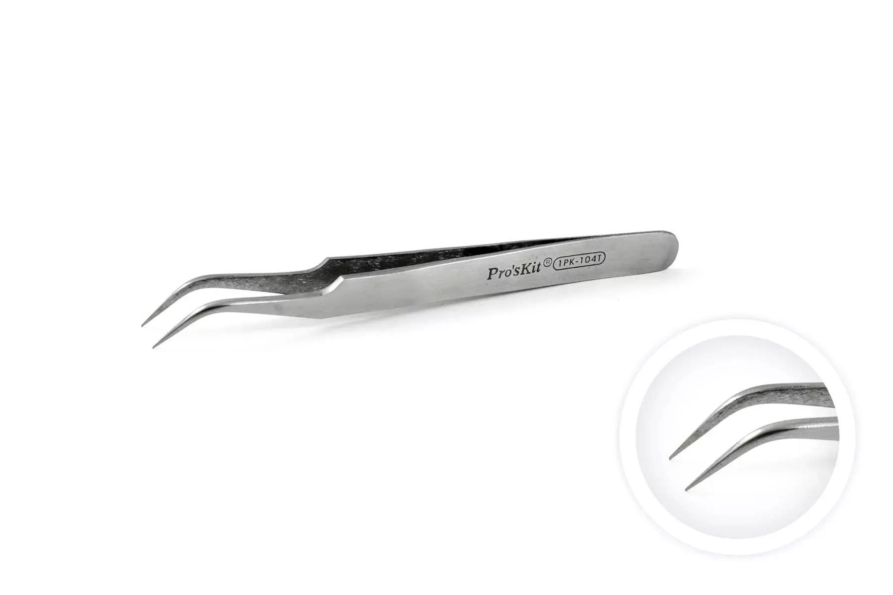 Zahnutá pinzeta PROSKIT 1PK-104T krátka 120mm – 2