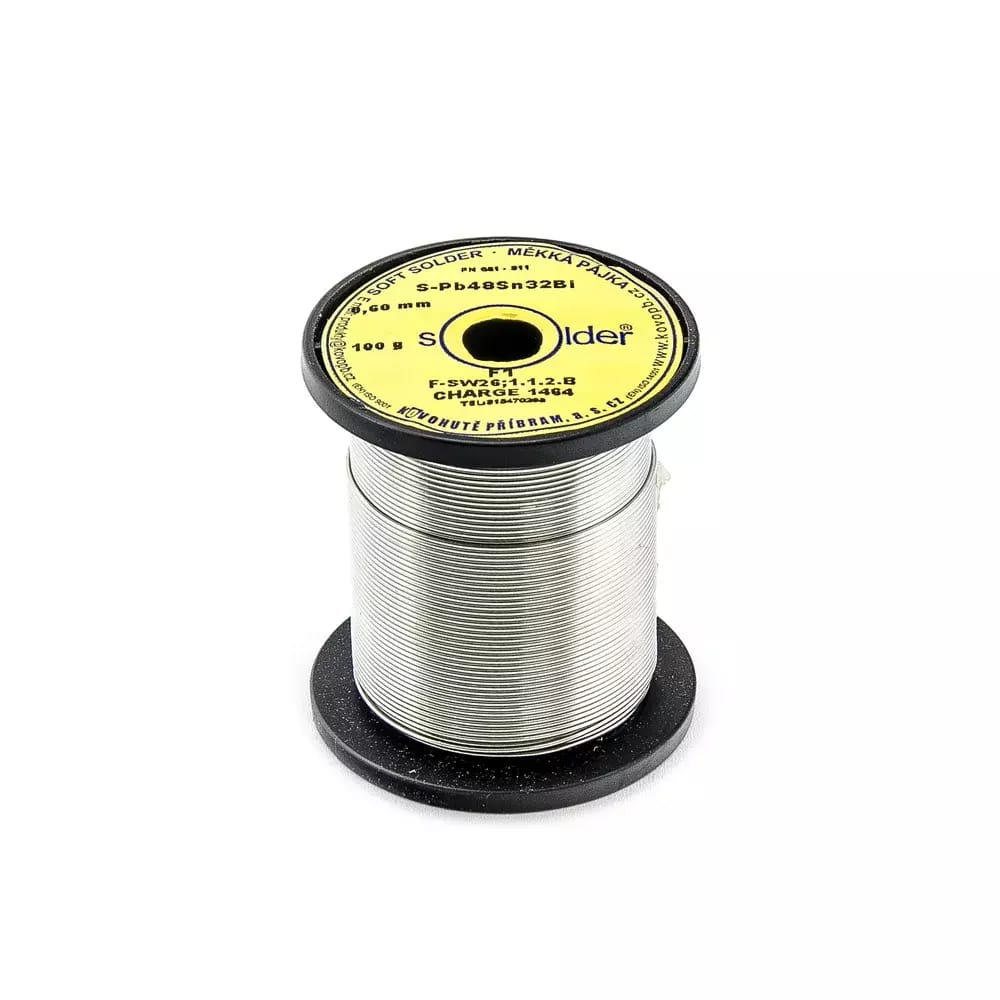 Cín S-Pb48Sn32Bi F1 trubičkový nízkotaviteľný 0,6mm 100g