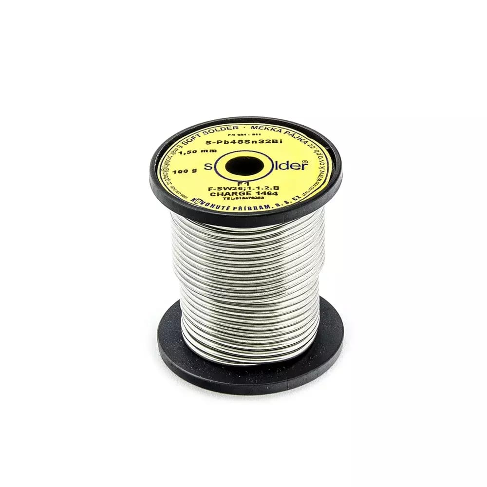 Cín S-Pb48Sn32Bi F1 trubičkový nízkotaviteľný 1,5mm 100g