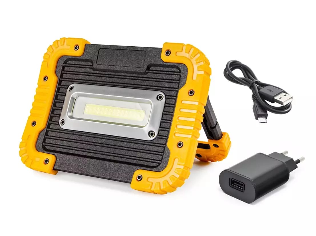 Prenosný pracovný LED reflektor 750L 10W s power bankou