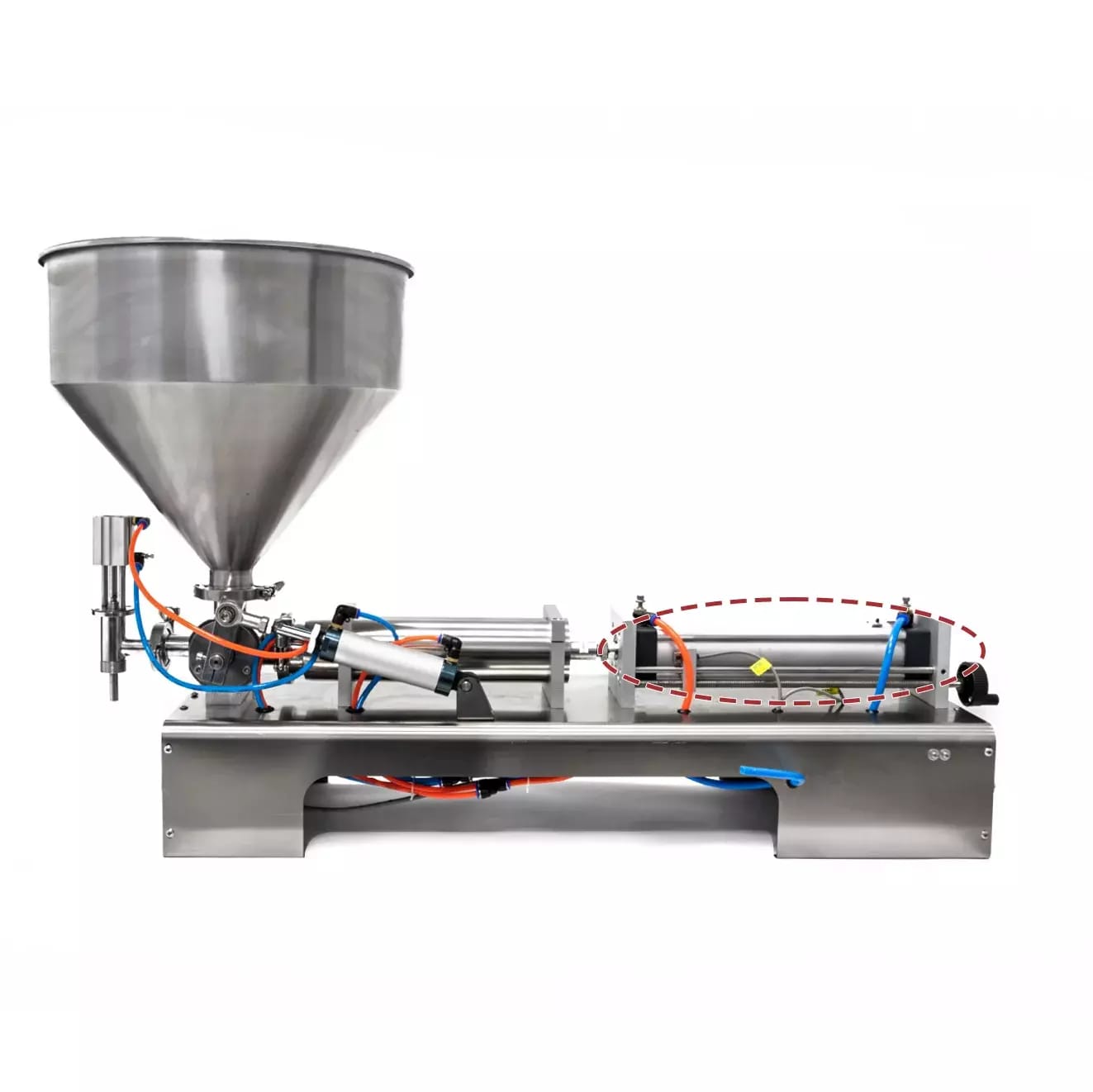 Pneumatický hlavný valec SU250x50 pre stroj na plnenie pasty a tekutín 50 - 1000 ml – 2