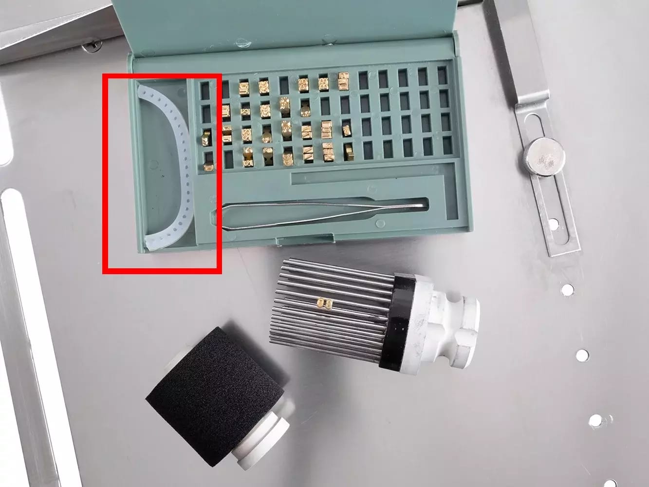 Náhradný silikónový držiak písmen pre znakovú sadu pre automatickú tlačiareň MY-380F/W – 2